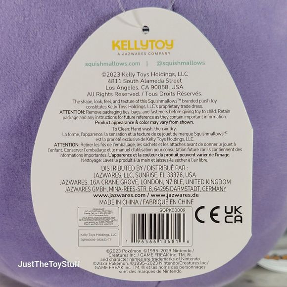 Squishmallow Pokemon Gengar 10" UltraSoft Stuffed Collectible Toy Plush NWT - Picture 10 of 10